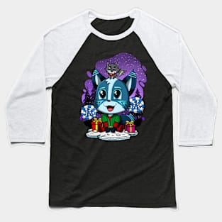 ZacBlue Corgi (Christmas) Baseball T-Shirt